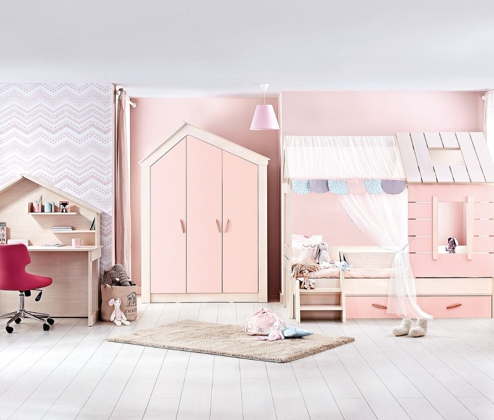 Caploonba Pink House 2 Ajtós Szekrény