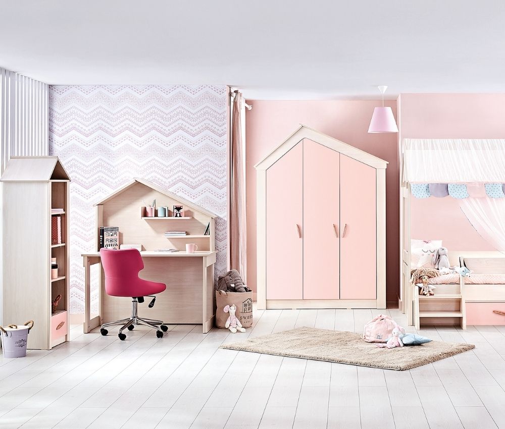 Caploonba Pink House 3 Ajtós Szekrény