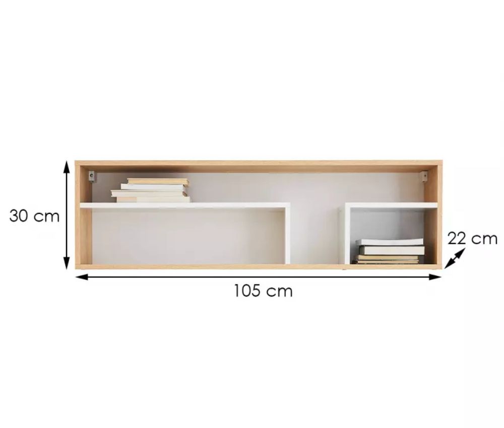 Meblar Pixel PX13 falipolc oldalnézet