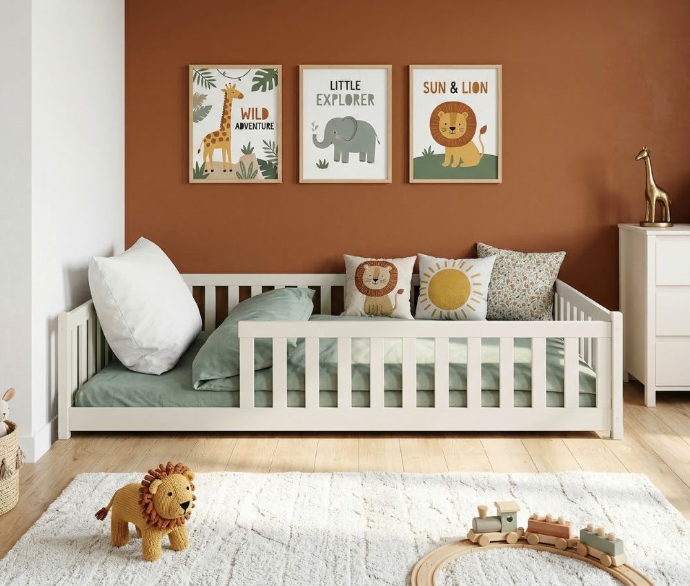 Lano Mati fehér Montessori gyerekágy 140x200