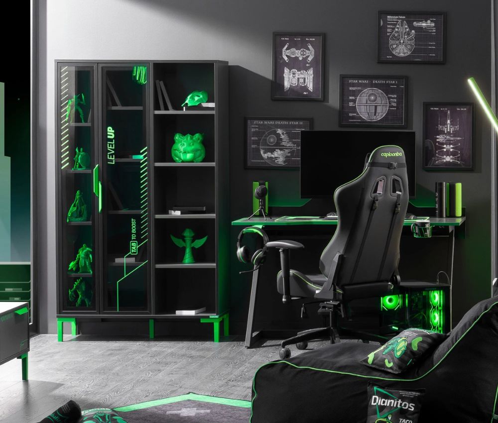 Caploonba Targon Könyvesszekrény Plus RGB LED világítással