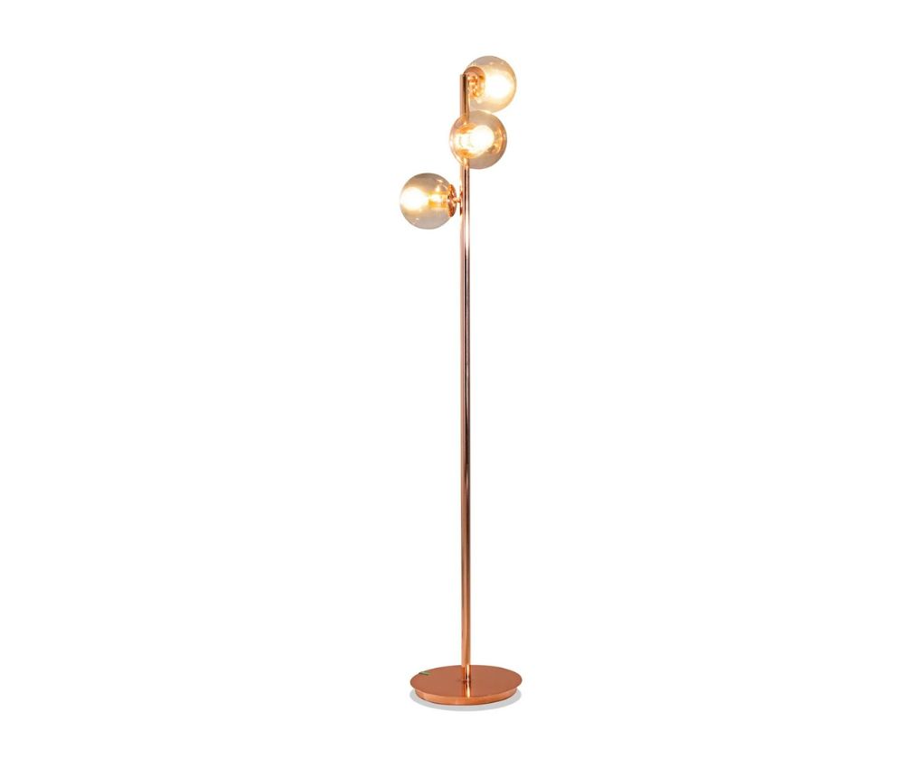 Valencia Rose Gold állólámpa három gömbbúrával