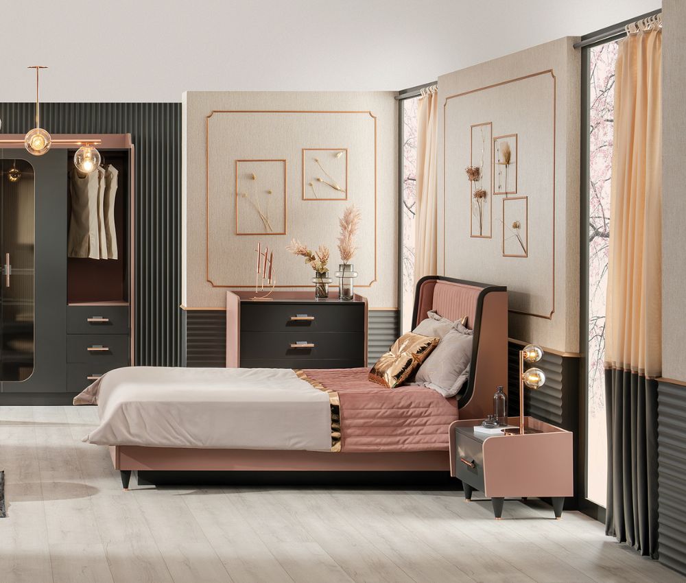 Valencia asztali lámpa rose gold kivitelben