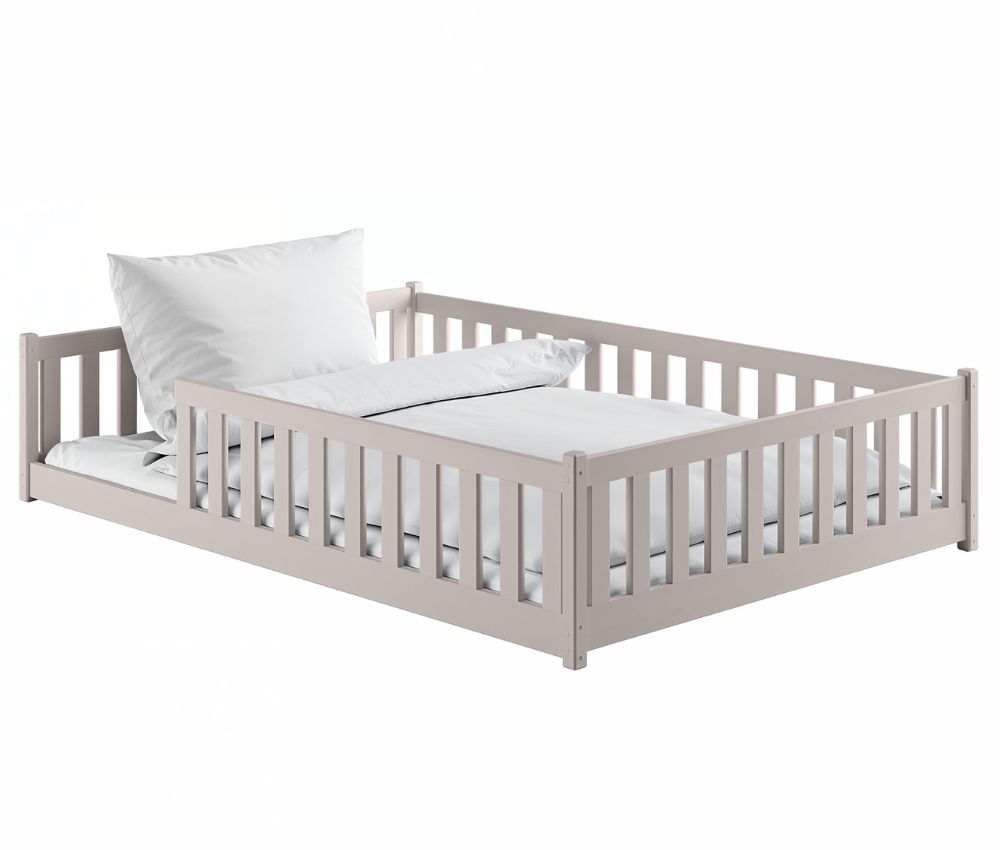 Lano Mati kasmír szürke Montessori gyerekágy 140x200