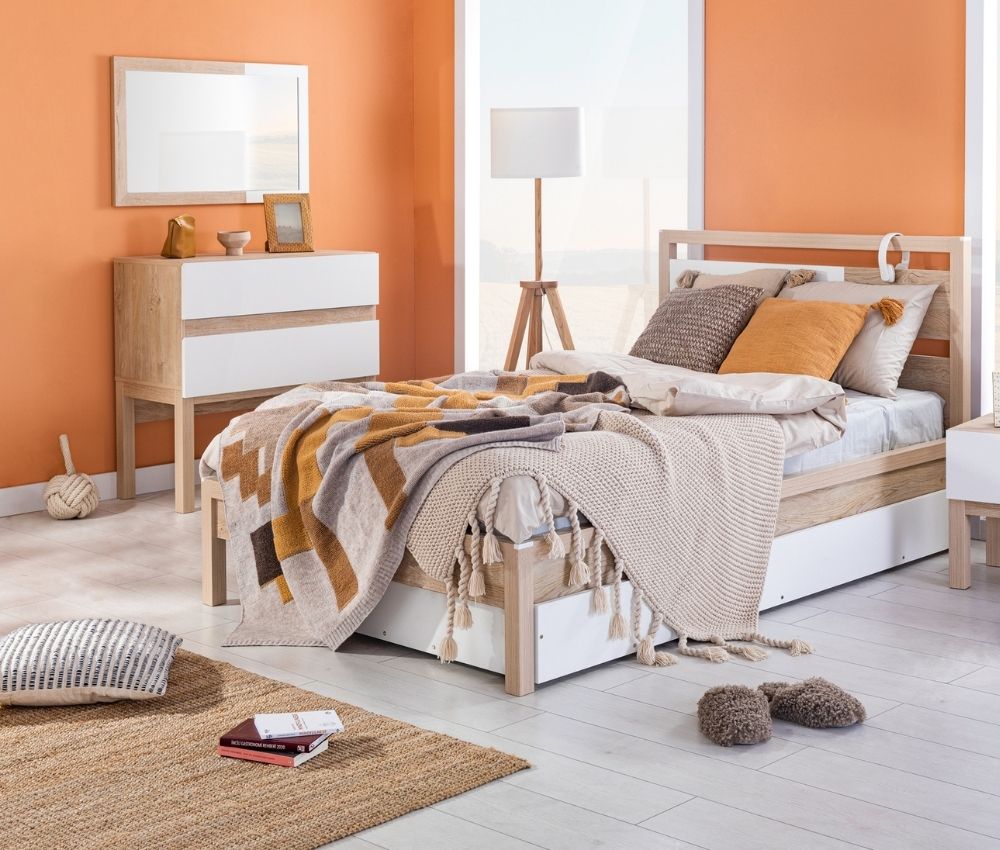 Caploonba Palermo Ágyneműtartós Ágy 100x200 cm – előlnézet