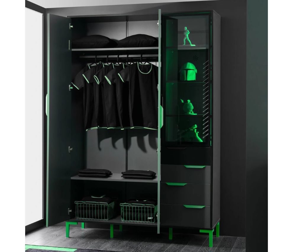 Caploonba Targon 3 ajtós szekrény plus RGB LED világítással