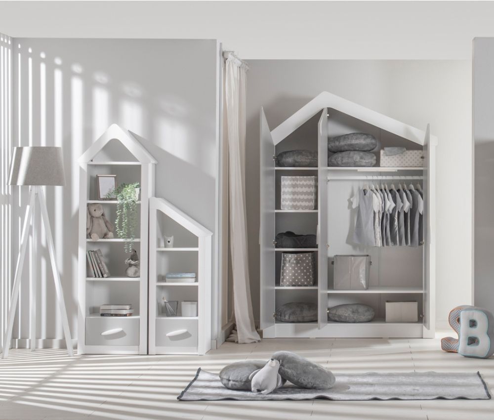Caploonba My House White 3 Ajtós Szekrény – belső elosztás