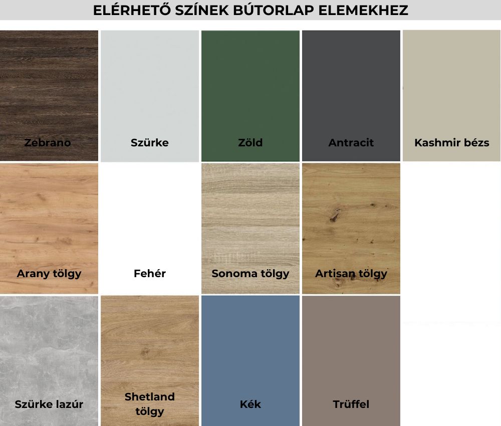 4. kép Kiegészítő színminták Meblobed gyerekágyakhoz