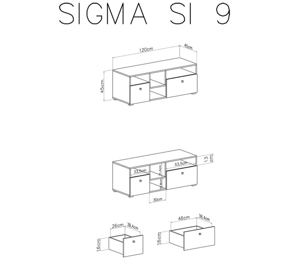 Meblar Sigma SI9 TV állvány – részlet