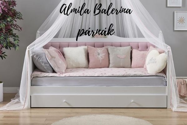 Almila Balerina ágy díszpárnákkal