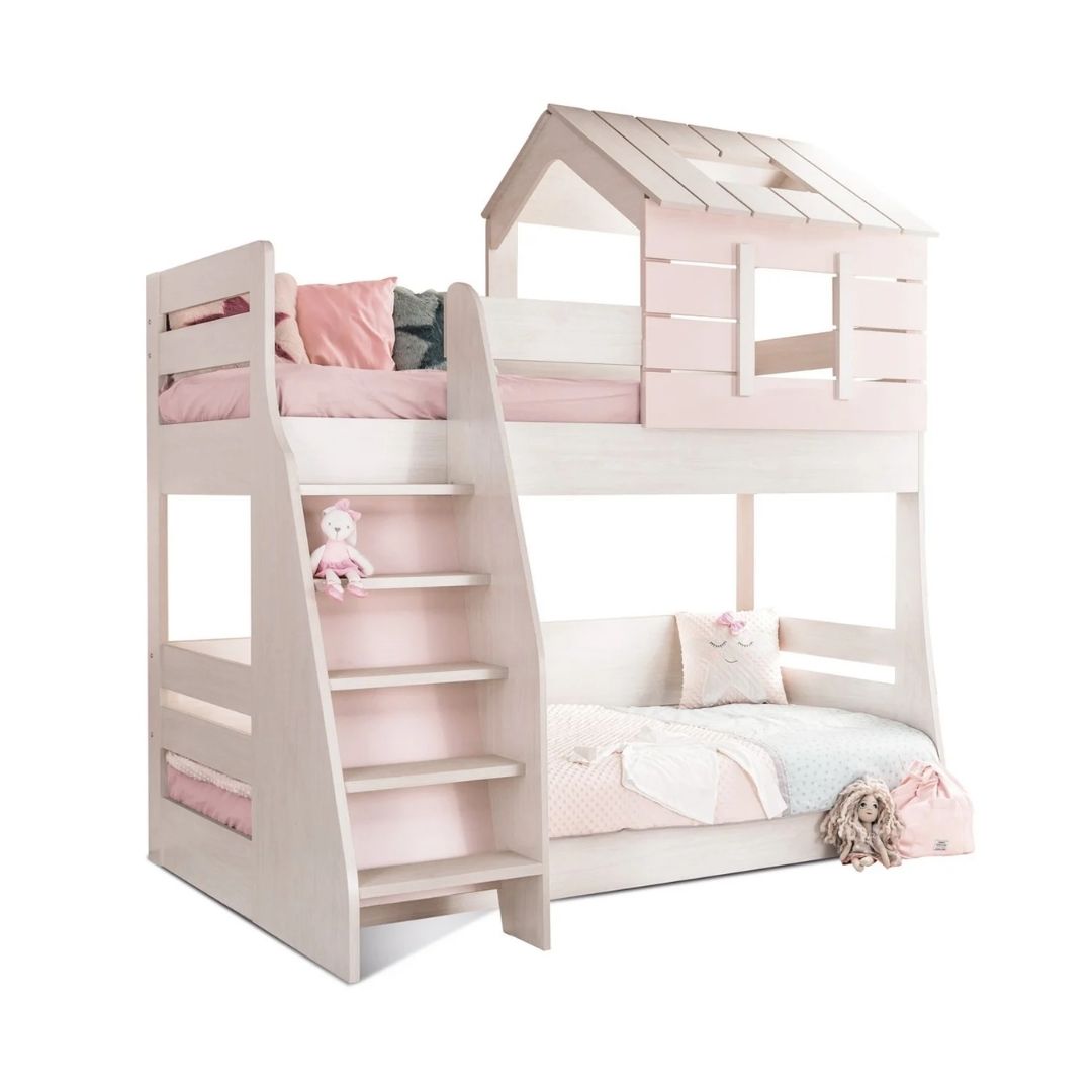 Caploonba My House Pink Emeletes Ágy (100x200 Cm-90x200 cm) (Balos)