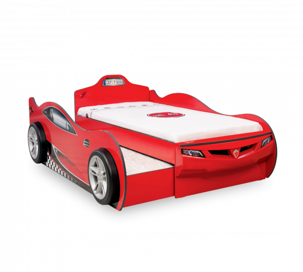 Cilek Champion Racer Piros Autóságy Pótággyal (90×190 – 90×180 Cm) 20.03.1306.00