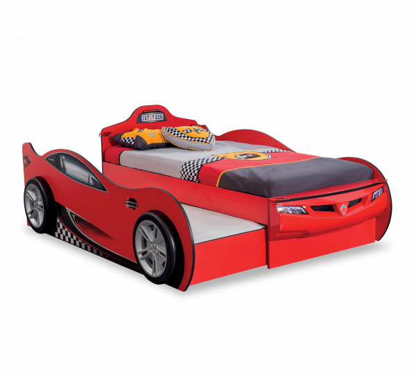 Cilek Racecup Autóságy Piros Pótággyal (90×190 – 90×180 Cm) 20.56.1305.00