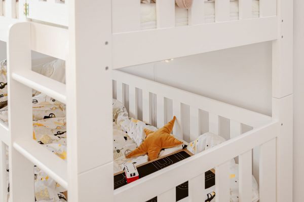 Lano Ksawery Gyerek Fehér Emeleteságy Ágyneműtartóval (80x180 Cm)