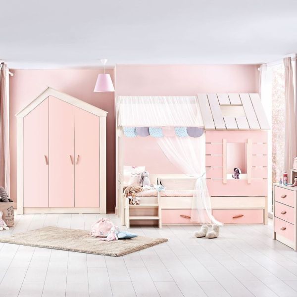 Caploonba My House Pink Házikó Ágy (90x200 Cm)