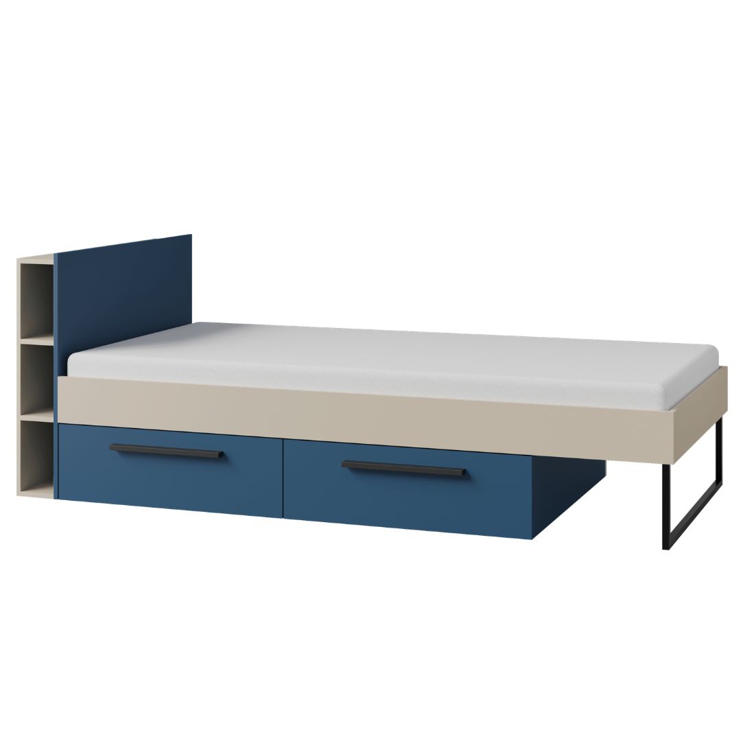 Lurevo Avelo Blue Ágyneműtartós Gyerekágy (90x200 cm)