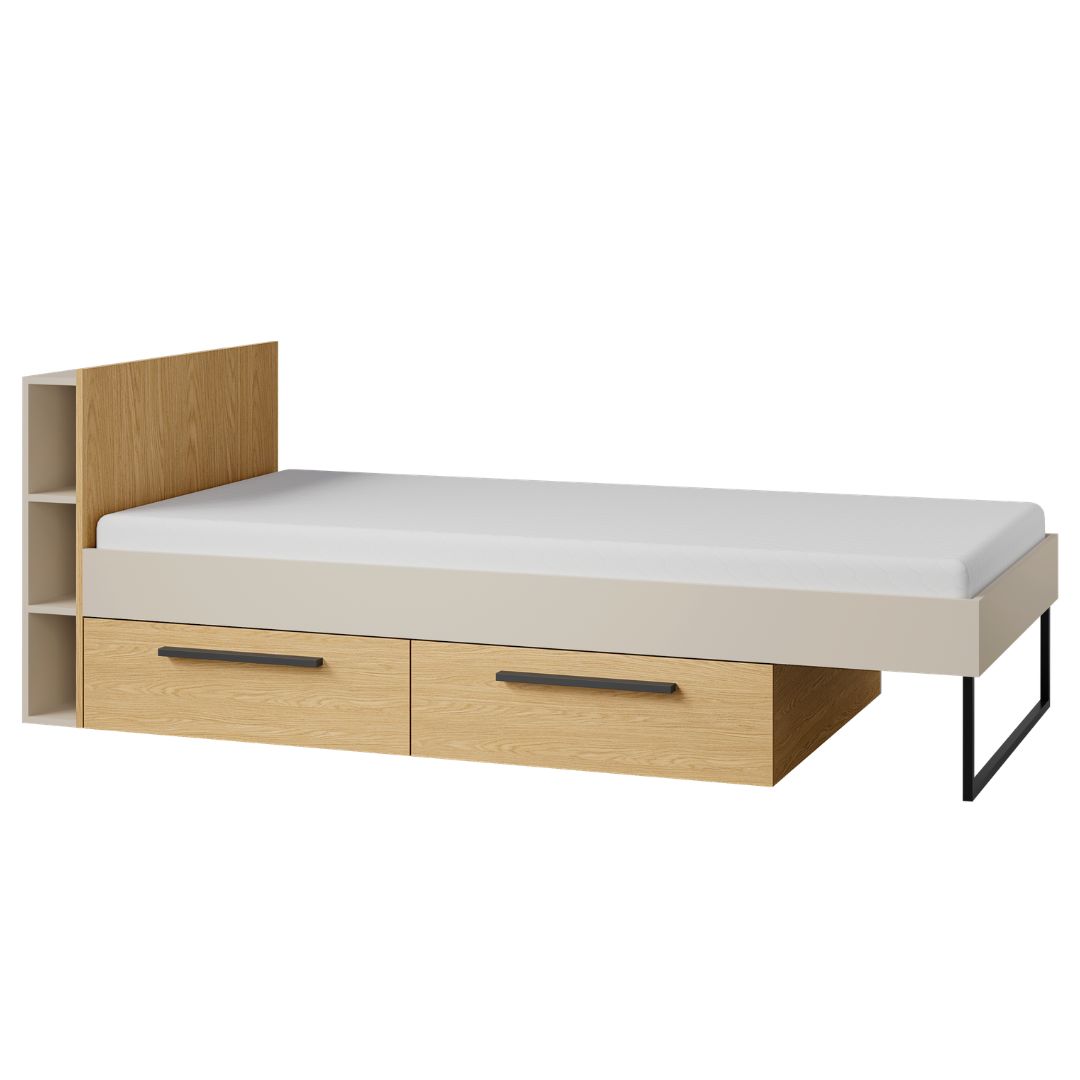 Lurevo Avelo Oak Ágyneműtartós Gyerekágy (90x200 cm)
