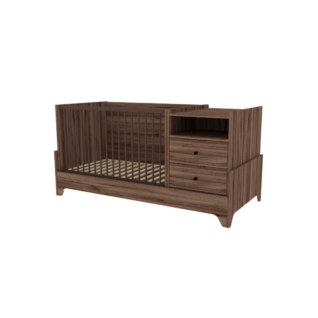 Faktum Nest Walnut Kombi Babaágy (70x120 Cm-80x180 Cm)