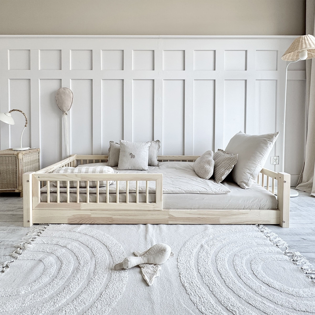 Luloo Montessori Natúr Gyerekágy (90x190 cm)