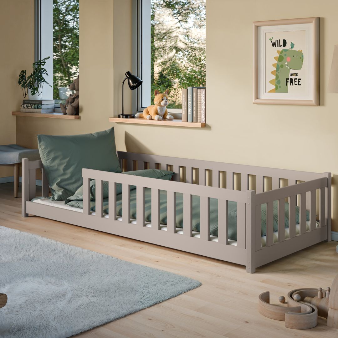 Lano Bella Montessori Gyerekágy (kasmírszürke, 90x190 cm)