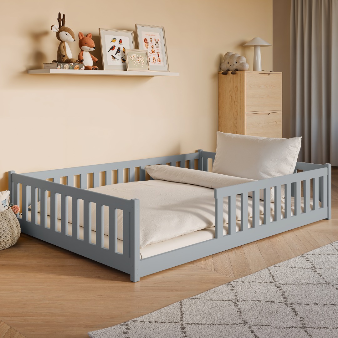 Lano Mati Montessori Gyerekágy (szürke, 140x200 cm)