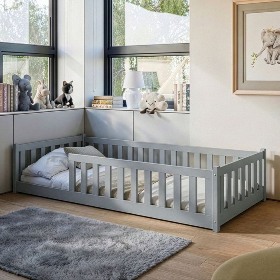 Lano Bella Montessori Gyerekágy (szürke, 80x180 cm)